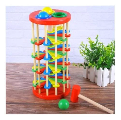 TORRE DE MADERA CON MARTILLO JUEGO PARA NIÑOS - 5