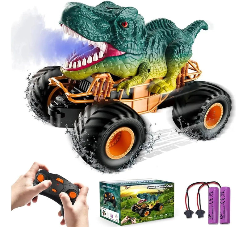 DINOSAURIO AUTO CONTROL REMOTO RECARGABLE CARRO JUGUETE NIÑO - 1