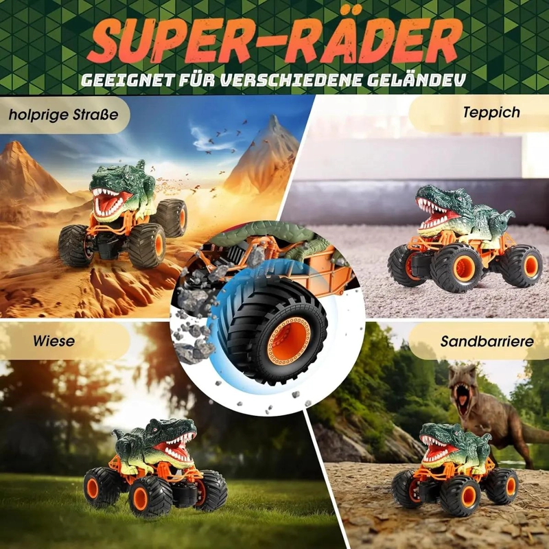 DINOSAURIO AUTO CONTROL REMOTO RECARGABLE CARRO JUGUETE NIÑO - 7