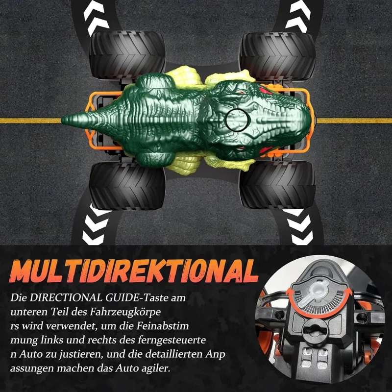 DINOSAURIO AUTO CONTROL REMOTO RECARGABLE CARRO JUGUETE NIÑO - 8