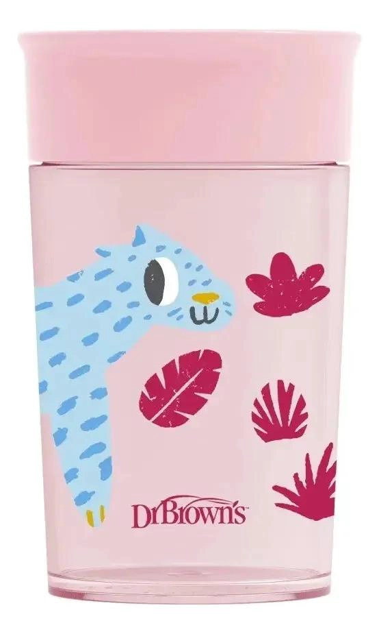 VASO BEBE ANTIDERRAME 360° 300ML SILICONA 9M+ DR BROWN'S - 1