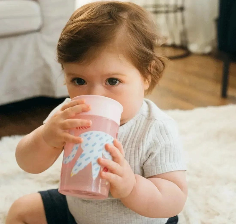 VASO BEBE ANTIDERRAME 360° 300ML SILICONA 9M+ DR BROWN'S - 6