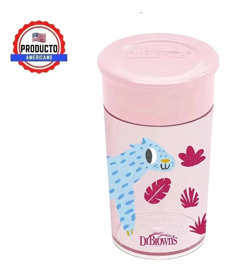 VASO BEBE ANTIDERRAME 360° 300ML SILICONA 9M+ DR BROWN'S - 7