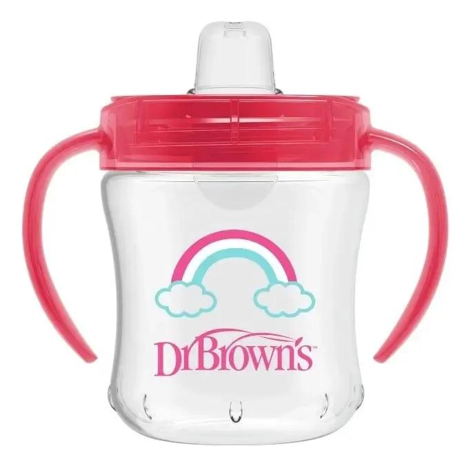 VASO ANTIDERRAME DR. BROWN´S 180 ML 6+M BOQUILLA BLANDA ROSA - 3