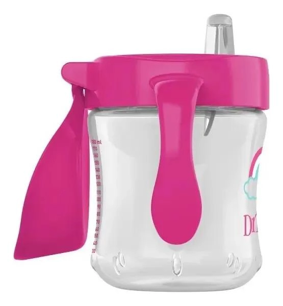 VASO ANTIDERRAME DR. BROWN´S 180 ML 6+M BOQUILLA BLANDA ROSA - 4
