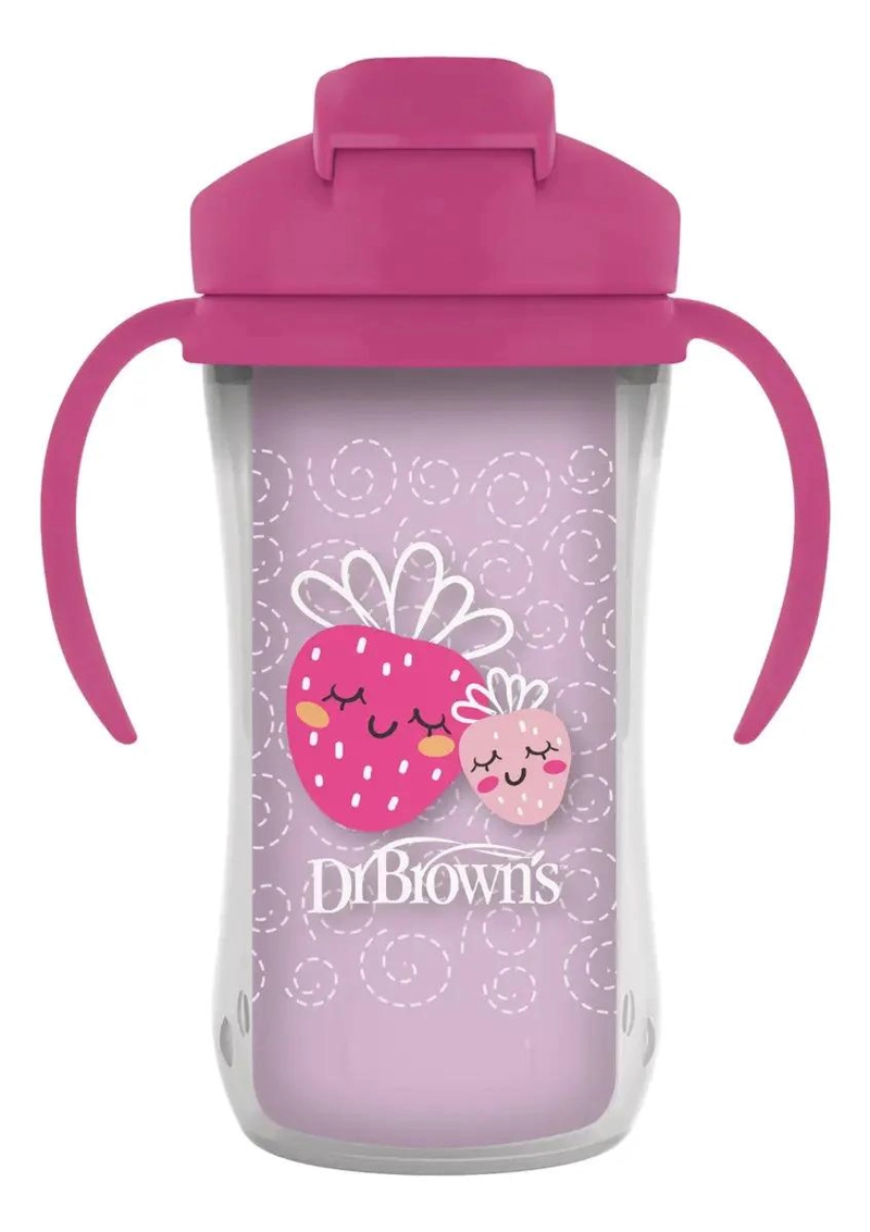VASO TE RMICO ROSA 300ML CON PITILLO ANTIDERRAME DR. BROWN'S - 3