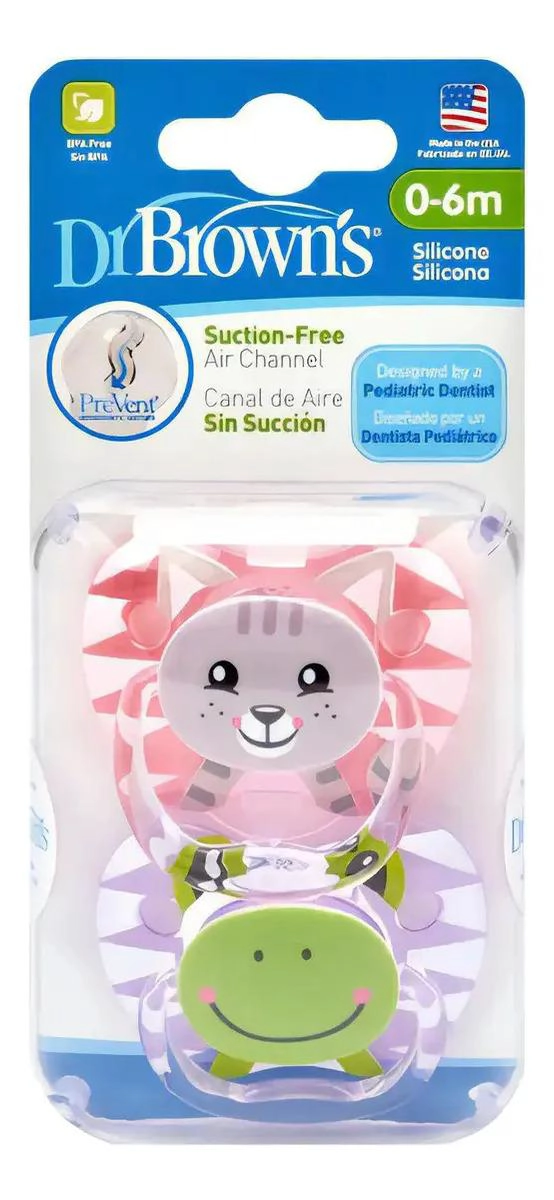 CHUPON ANATOMICO DR. BROWN'S 0-6 MESES SILICONA SIN BPA - 2