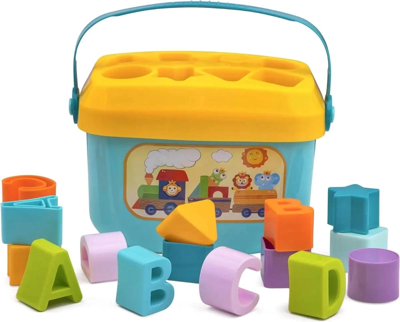 BALDE C/BLOQUES DE CONSTRUCCION JUEGO DIDACTICO - 1