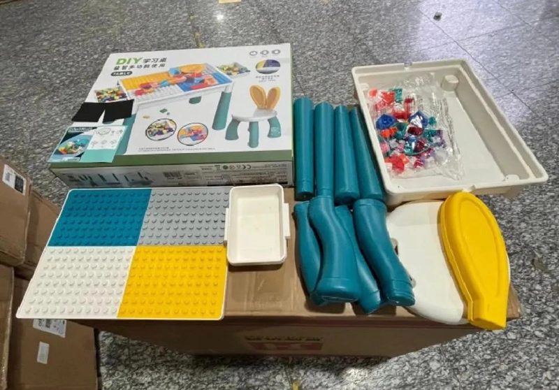 MESA Y SILLA INFANTIL CON BLOQUES DE CONSTRUCCION JUEGO NIÑO - 5