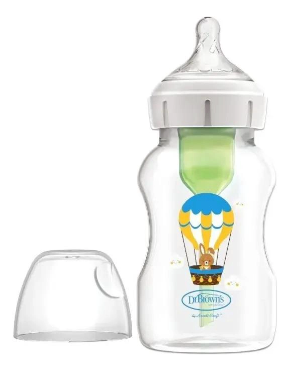 MAMADERA ANTICOLICO DR BROWN'S DE 330ML CON TETINA 3M CONEJO - 1