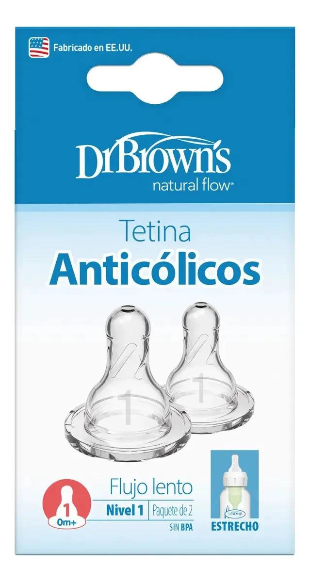 PACK 2 TETINAS MAMADERA ESTANDAR DR. BROWN´S OPTIONS 0M+ - 1