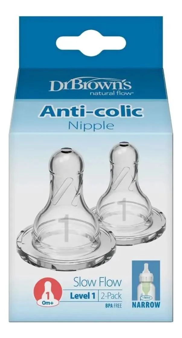 PACK 2 TETINAS MAMADERA ESTANDAR DR. BROWN´S OPTIONS 0M+ - 2