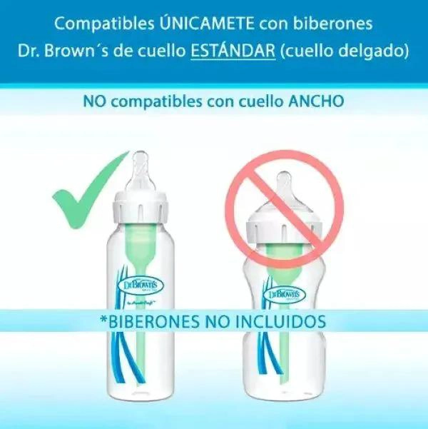 PACK 2 TETINAS MAMADERA ESTANDAR DR. BROWN´S OPTIONS 0M+ - 4