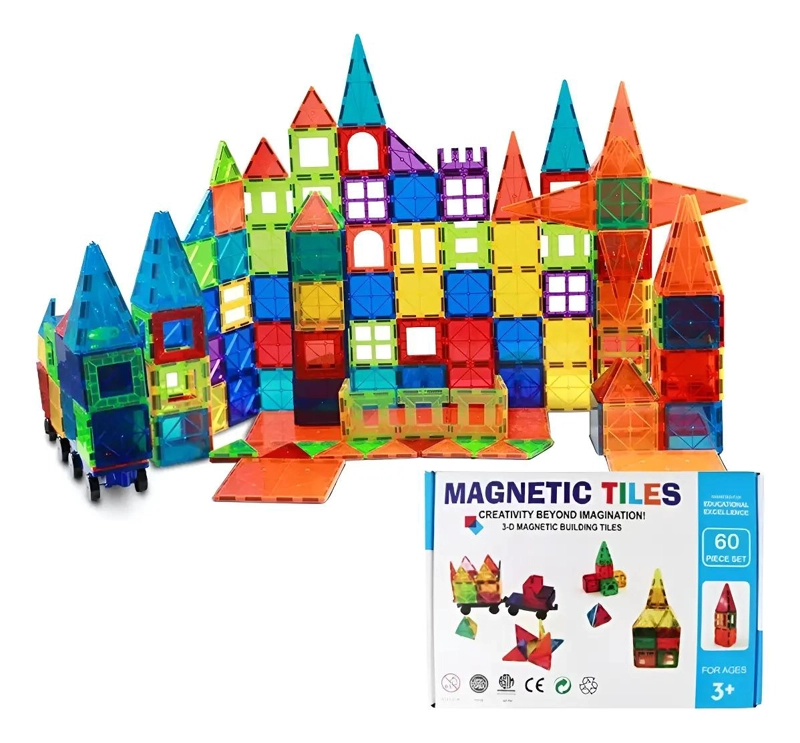 JUEGO DE BLOQUES DE CONSTRUCCION MAGNE TICOS 3D 60 PIEZAS - 1