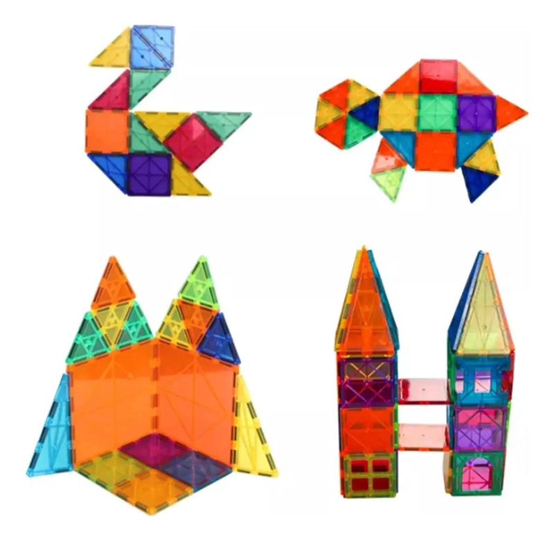 JUEGO DE BLOQUES DE CONSTRUCCION MAGNE TICOS 3D 60 PIEZAS - 6