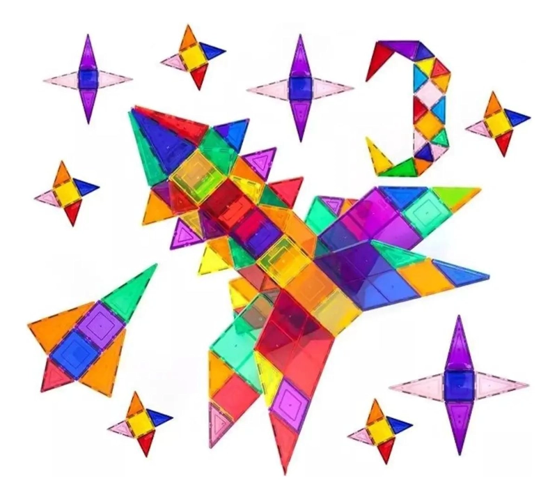 JUEGO DE BLOQUES DE CONSTRUCCION MAGNE TICOS 3D 60 PIEZAS - 7