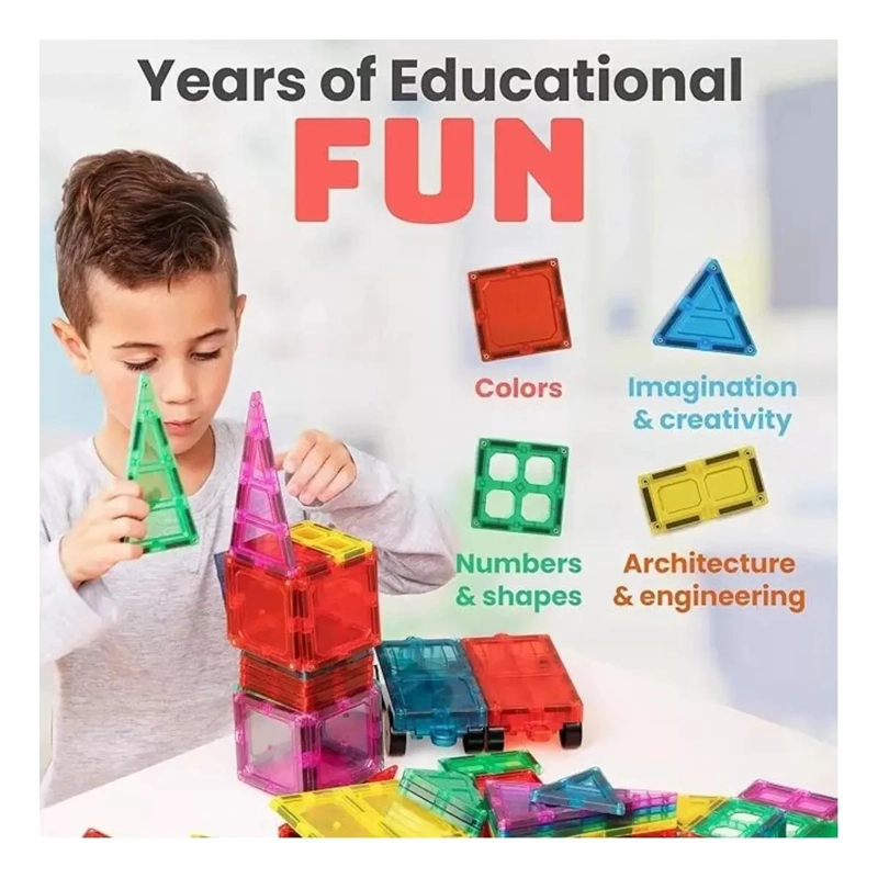 JUEGO DE BLOQUES DE CONSTRUCCION MAGNE TICOS 3D 60 PIEZAS - 8