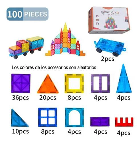 JUEGO BLOQUES IMAN CONSTRUCCION 100 PIEZAS - 2
