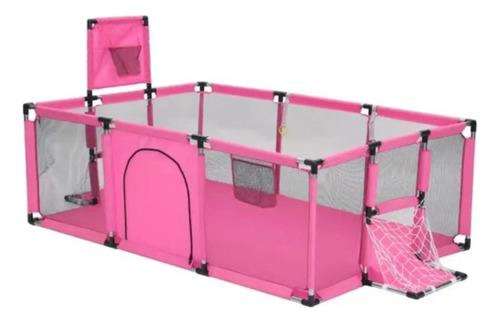 CORRAL SEGURIDAD BEBES CON ARO Y PORTERIA 180CM + PELOTAS - 1