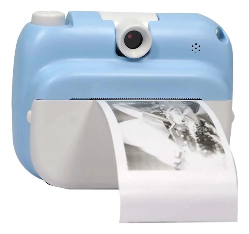 CAMARA DIGITAL CELESTE INSTANTANEA MINI IMPRESORA PARA NIÑOS - 4