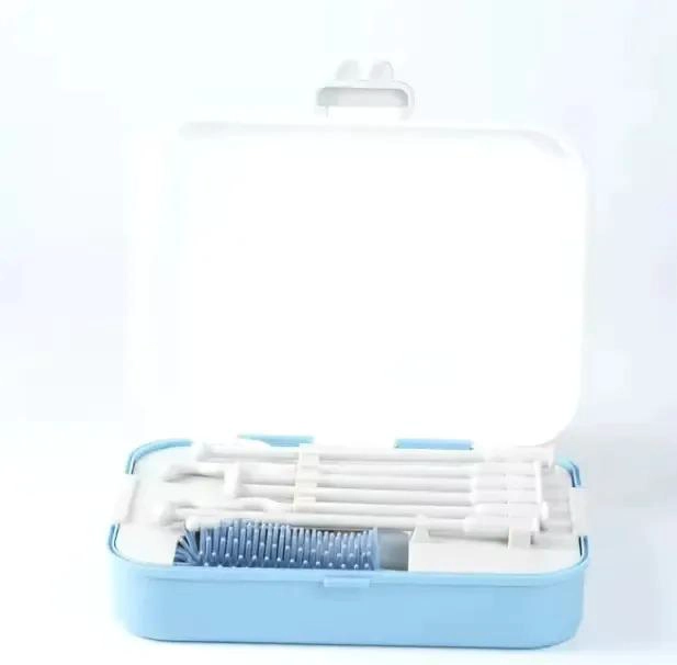 SET DE LIMPIEZA AZUL CEPILLOS PORTATIL PARA MAMADERAS BIBERONES - 3
