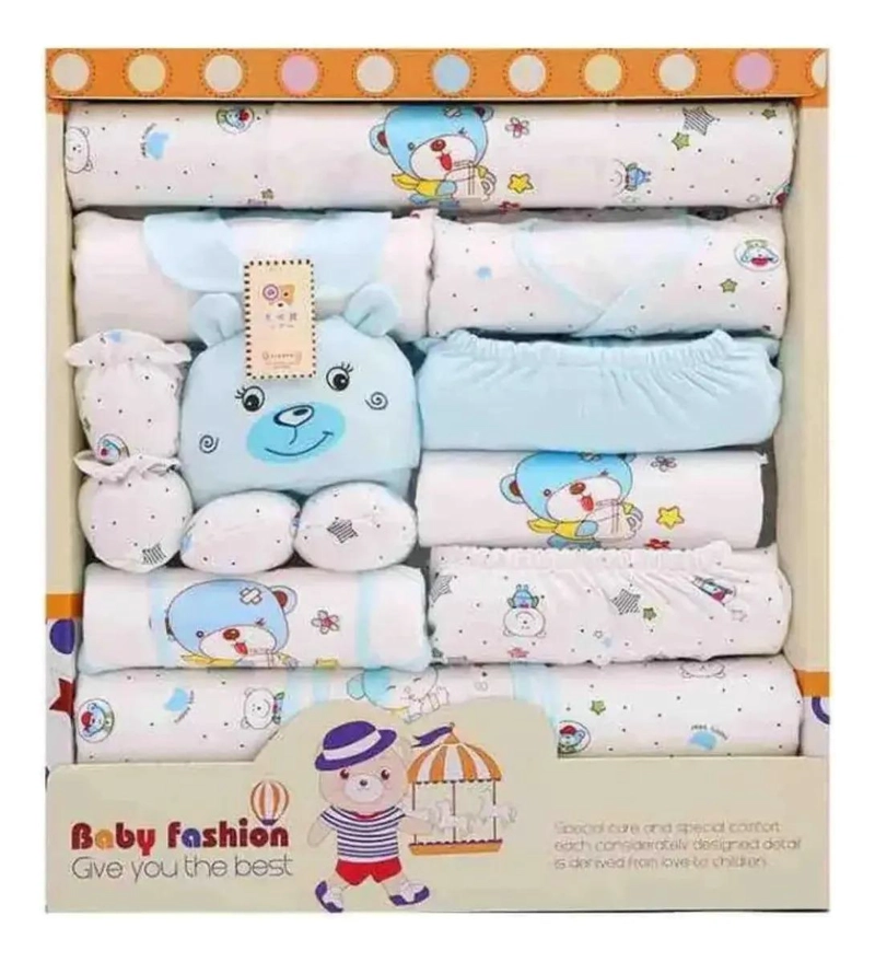 AJUAR ROPA AZUL BEBE RECIEN NACIDO BABY SHOWER - 1