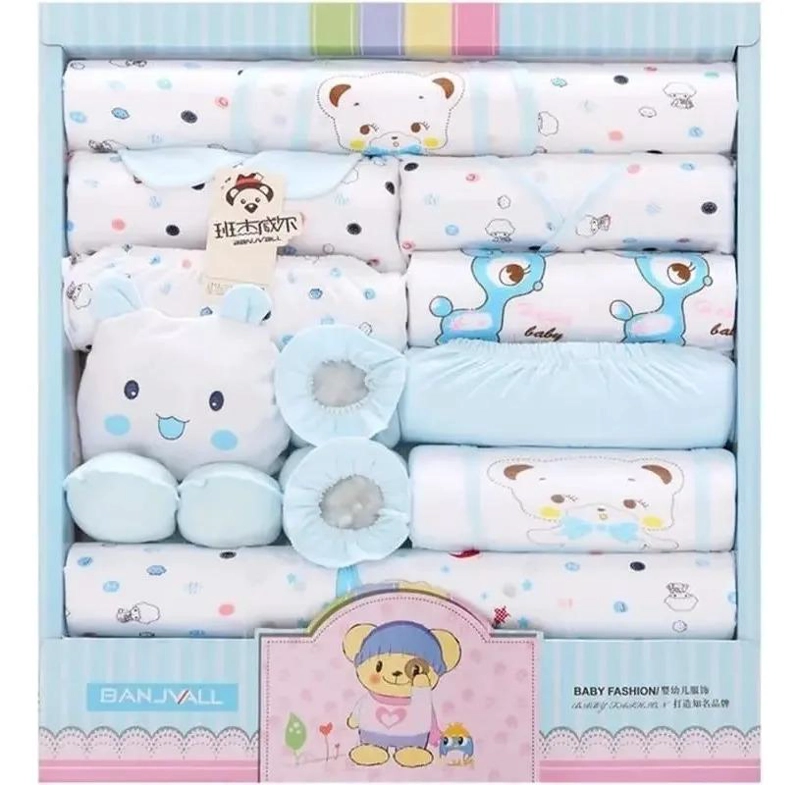 AJUAR ROPA AZUL BEBE RECIEN NACIDO BABY SHOWER - 2