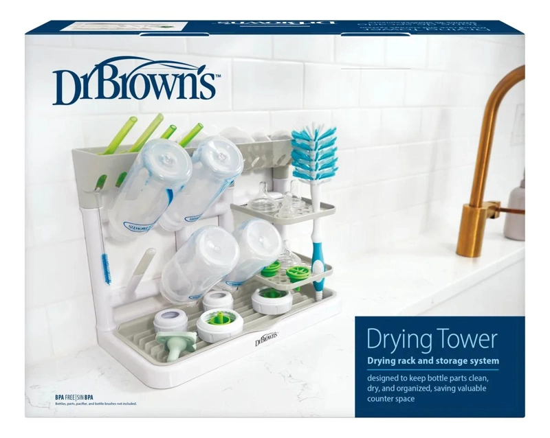 ESCURRIDOR RACK UNIVERSAL PARA MAMADERAS DR. BROWN'S GRIS - 3