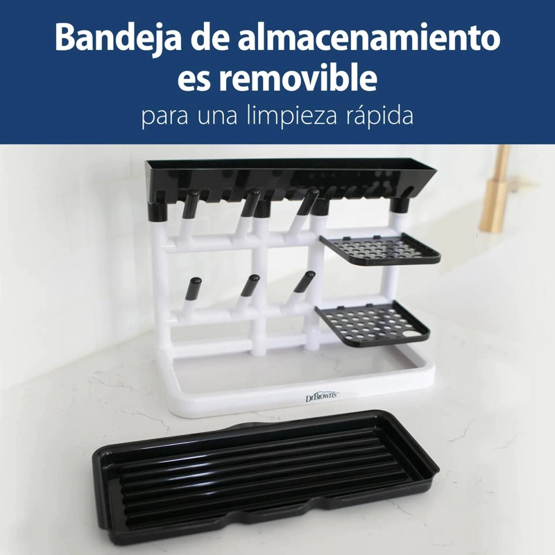 ESCURRIDOR RACK UNIVERSAL PARA MAMADERAS DR. BROWN'S GRIS - 6