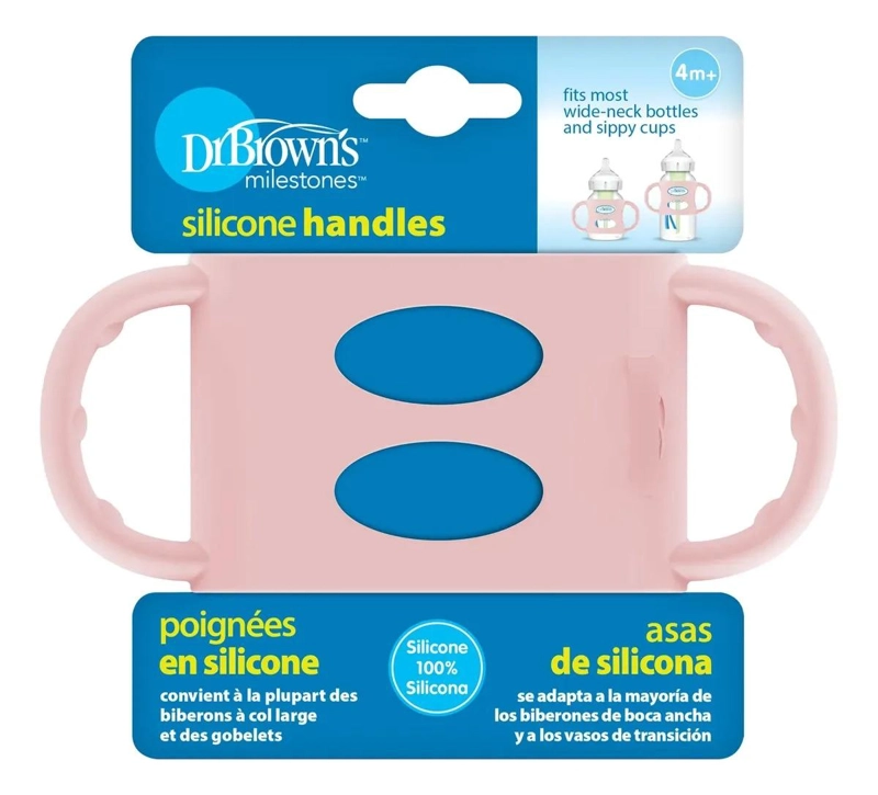 MANGO AGARRADERAS PARA MAMADERAS BOCA ANCHA DR. BROWN'S ROSA - 3