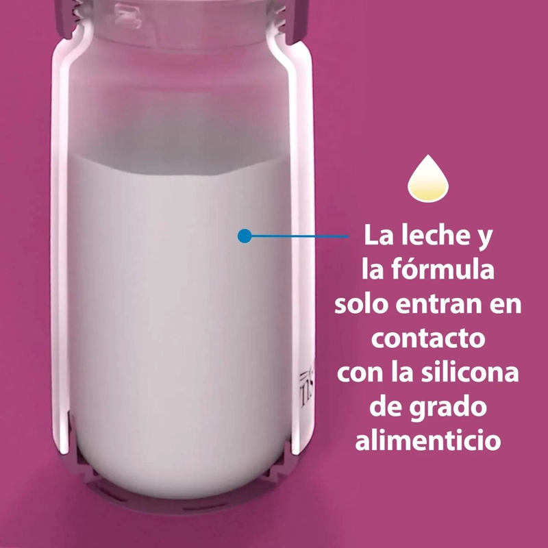 MAMADERA ANTICOLICO SILICONA BOCA ANCHA DR. BROWN'S 270ML BLANCO - 6
