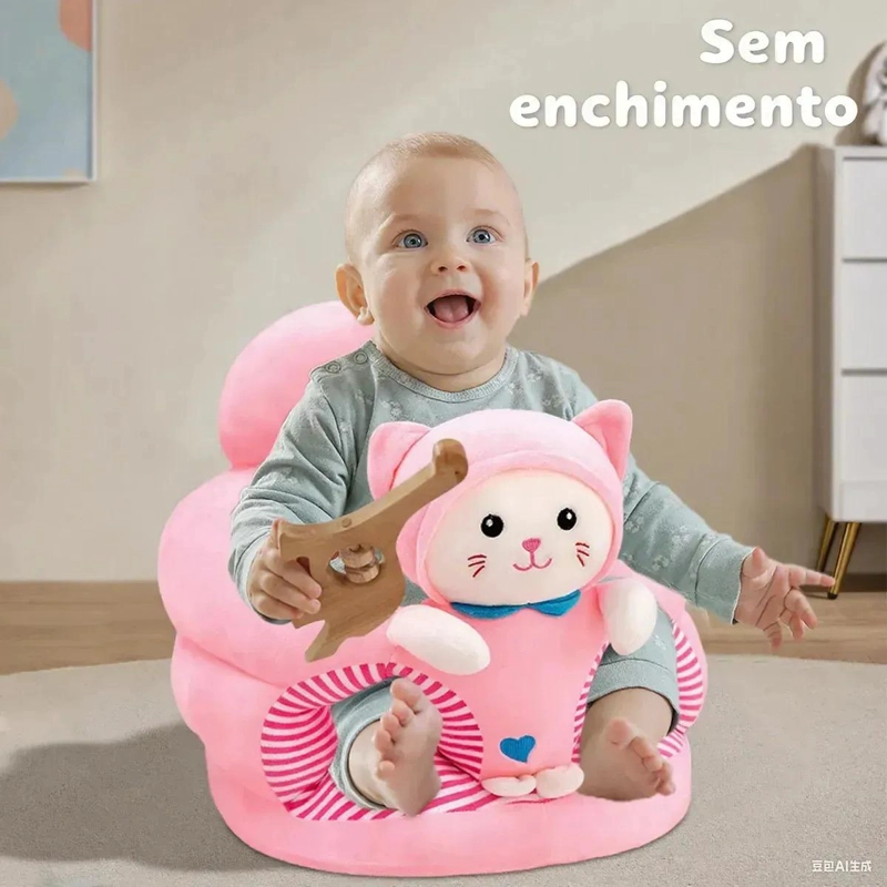 COJIN APOYO BEBE , ASIENTO DE APRENDIZAJE SOFA, ROSA - 3