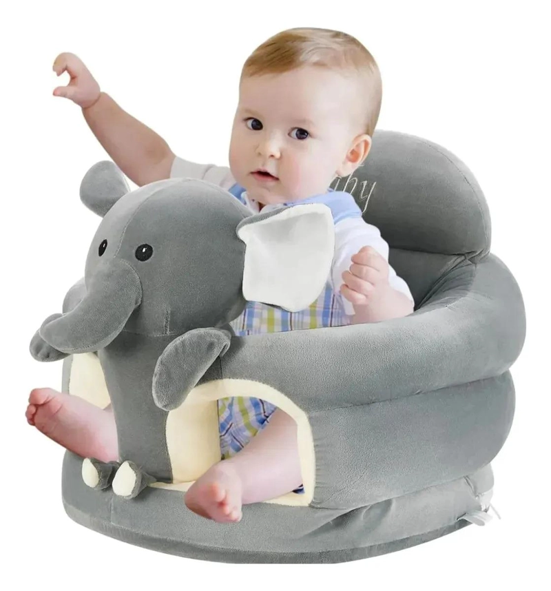 COJIN DE APOYO ELEFANTE ASIENTO, APRENDIZAJE BEBE FELPA - 1