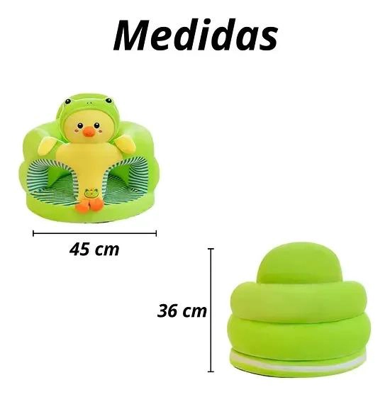 COJIN APOYO BEBE , ASIENTO DE APRENDIZAJE SOFA, VERDE - 4