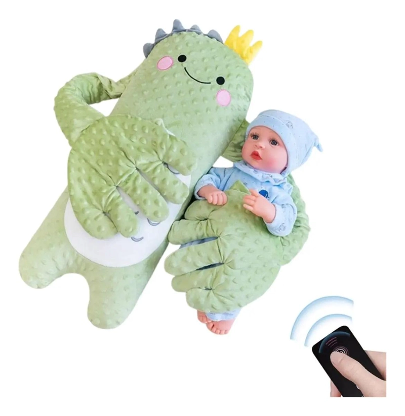 PELUCHE PALMADAS MUSICAL  VERDE GRANDE PARA BEBE - 1