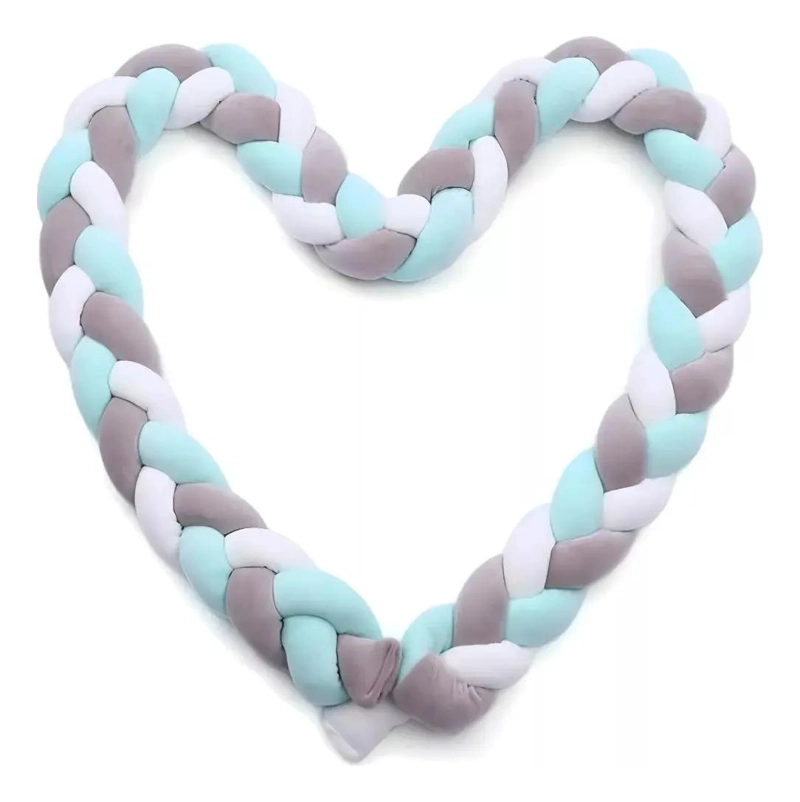 TRENZA COJIN CELESTE SEGURIDAD PARA CUNA BEBES  PROTECCION - 1