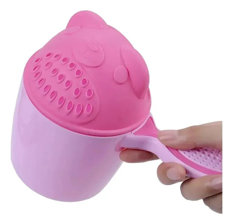BAÑERA PLEGABLE ROSA + TERMOMETRO + ACCESORIOS BEBE  BAÑO - 4