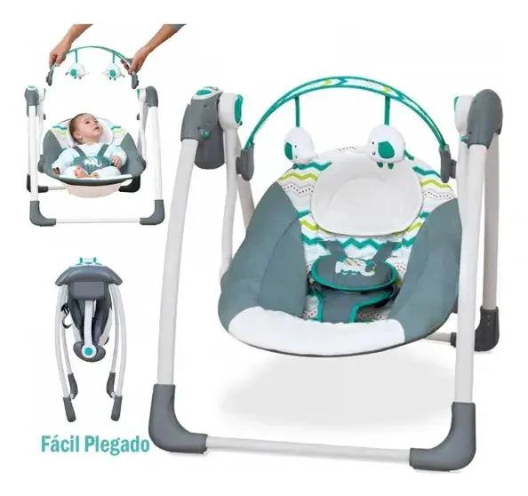 SILLA MECEDORA PARA BEBE S CON ASIENTO RECLINABLE PORTATIL - 3