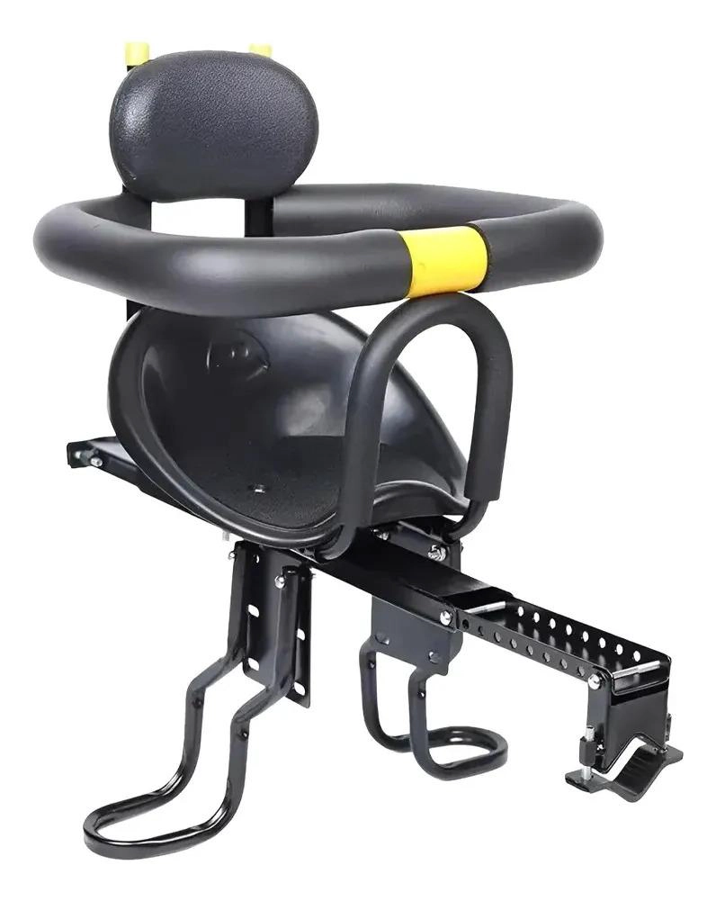SILLA FRONTAL DE BICICLETA PARA NIÑOS Y BEBES - 30KG NEGRO - 1