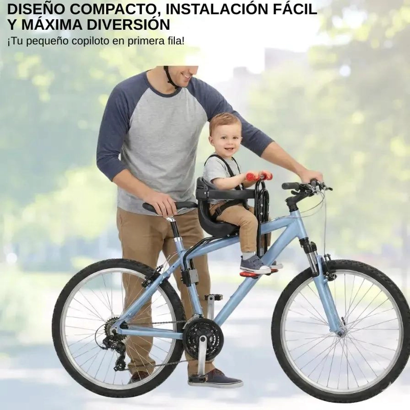 SILLA FRONTAL UNIVERSAL DELANTERA PARA BICICLETA NIÑOS BEBES - 3