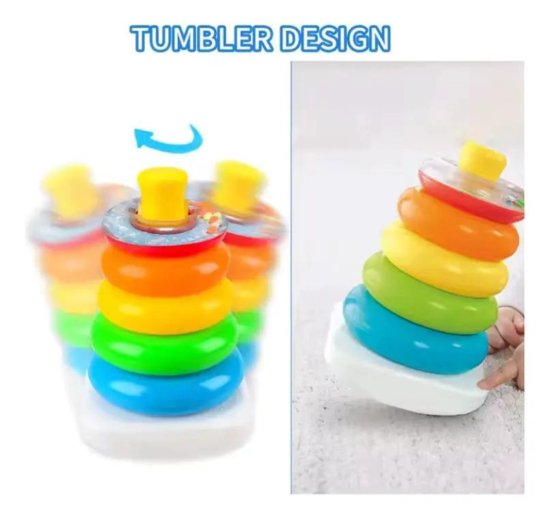 JUGUETE PARA BEBES TORRE APILABLE AROS DIDACTICO SENSORIAL - 6