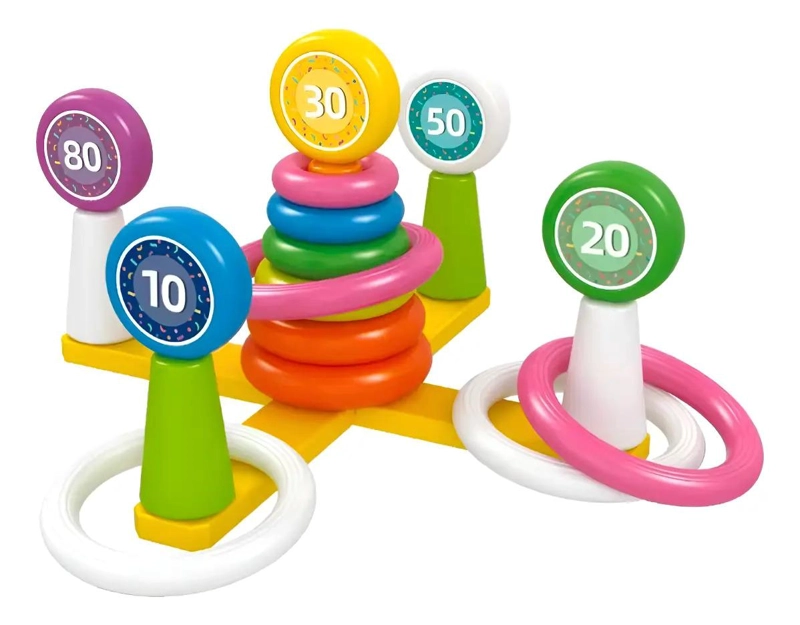 JUEGO DE ENCAJE AROS Y LANZAMIENTOS PARA BEBES-NIÑOS - 1
