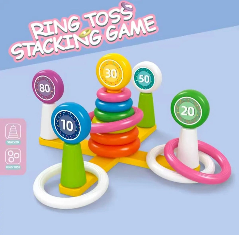 JUEGO DE ENCAJE AROS Y LANZAMIENTOS PARA BEBES-NIÑOS - 3