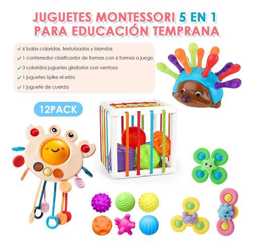 JUGUETES DIDACTICO INFANTIL DE ESTIMULACION TEMPRANA 5 UDS - 3