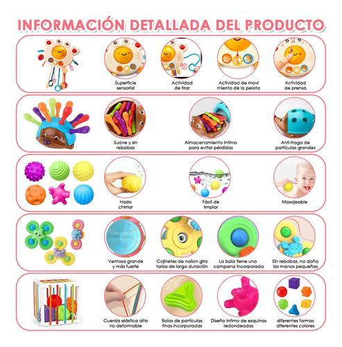 JUGUETES DIDACTICO INFANTIL DE ESTIMULACION TEMPRANA 5 UDS - 6