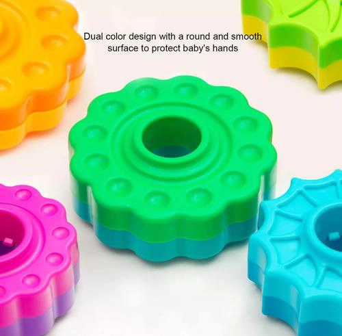 JUGUETES GIRATORIOS APILABLES TORRE RAINBOW JUEGO MONTESSORI - 6