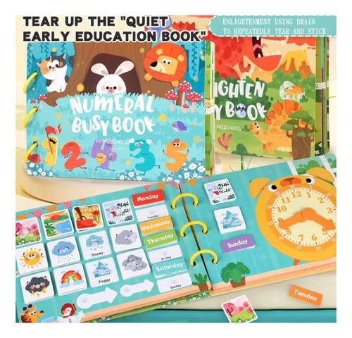 LIBRO SENSORIAL DIDACTICO MONTESSORI CON VELCRO NIÑOS - 4
