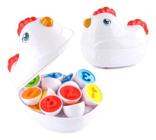 JUEGO DIDACTICO GALLINA HUEVOS DE ENCAJE NIÑOS - 1