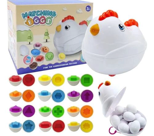JUEGO DIDACTICO GALLINA HUEVOS DE ENCAJE NIÑOS - 2