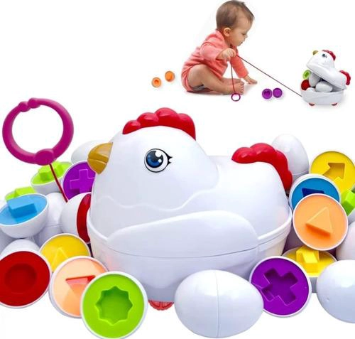 JUEGO DIDACTICO GALLINA HUEVOS DE ENCAJE NIÑOS - 3